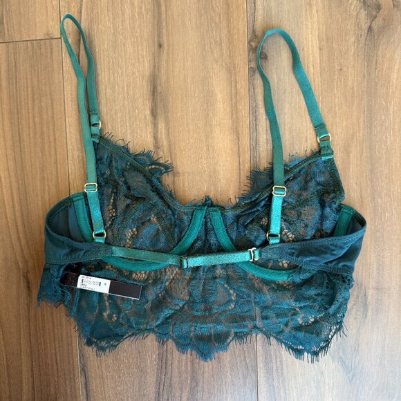 Gooseberry Intimates “Be Mine” Emerald Bra & Briefs Set – S – NWT - Picture 8 of 8